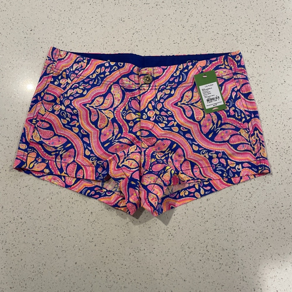 LILLY PULITZER WOMENS KERRIE SHORTS, MULTI COLORED, CAN'T RESIST SMALL, NWT, 6